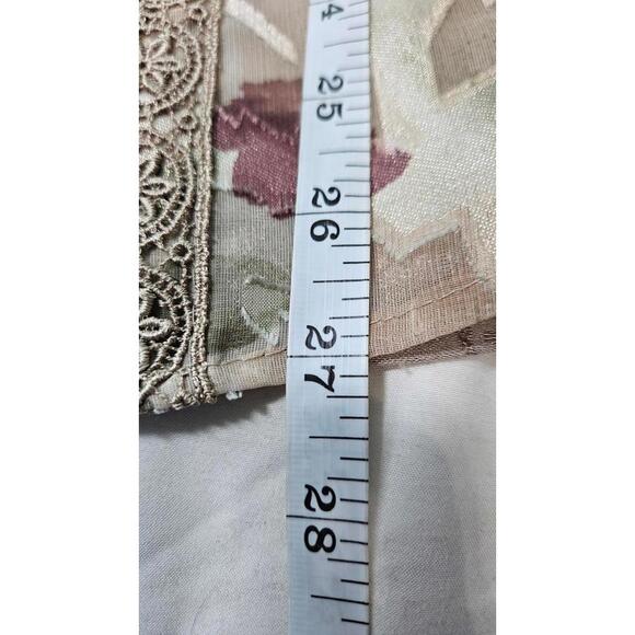 Vintage Taupe Jacquard Floral Blouse Jacket Funky Eclectic Art Teacher Chic Boho - Picture 8 of 9